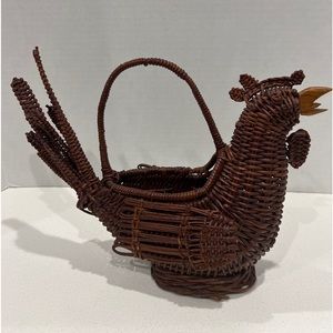 Wicker Vintage Chicken Basket